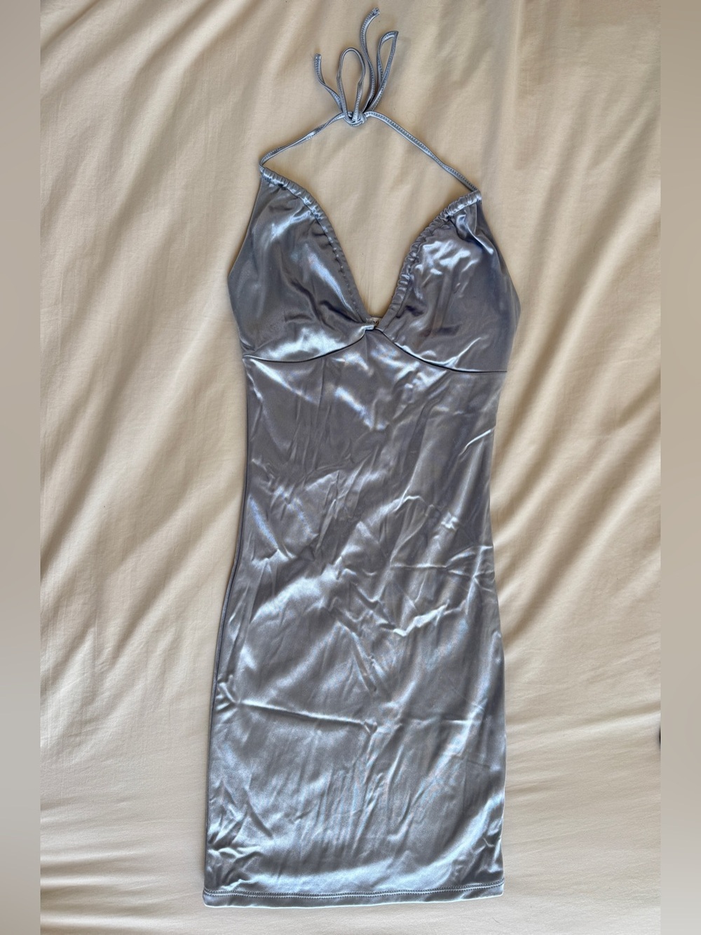 Light Blue Halter Dress